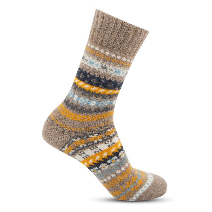 totes toasties® Mens Wool Blend Fair Isle Slippers Socks (Twin Pack) Multi Extra Image 4
